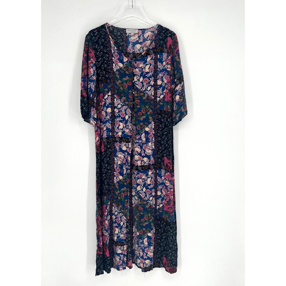 Hayden Long Cardigan Duster Womens S Patchwork Floral Fairy Prairie‎ Peasant